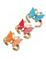 Fashion Orange Copper Drip Butterfly Open Ring