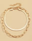 Fashion Gold Alloy Snake Bone Chain Double Layer Necklace