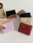 Fashion Pink Pu Woven Short Wallet