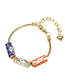 Fashion Br1395-a-d White Love Copper Gold Plated Oil Drop Letter Polygon Bracelet Accessories