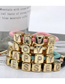 Fashion Love Braided Braided Bracelet With Zirconia Alphabet Square Cord In Copper