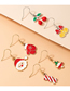 Fashion 3# Alloy Drop Oil Christmas Tree Santa Claus Asymmetric Stud Earrings
