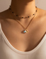 Fashion Gold Color Alloy Flower Double Layer Necklace