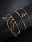 Fashion Gold Color Alloy Diamond Chain Pentagram Bracelet Set