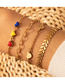 Fashion Gold Color Alloy Drip Oil Love Airplane Chain Bracelet Set