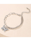 Fashion Silver Color Alloy Chain Stitching Butterfly Bracelet