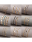 Fashion 2# Alloy Diamond Geometric Bracelet Set
