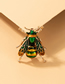 Fashion Gold Color Alloy Drip Oil Bee Brooch