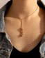 Fashion Gold Color Alloy Geometric Gold Bead Necklace