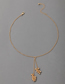 Fashion Gold Color Alloy Geometric Gold Bead Necklace