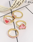 Fashion 4 Alloy Drip Butterfly Ring