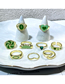 Fashion 7# Alloy Set Heart Diamond Geometric Ring
