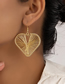 Fashion Love Alloy Hollow Heart Stud Earrings