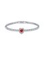 Fashion Red Diamond Brass Set Heart Zirconium Geometric Bracelet