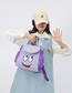 Fashion Purple Trumpet Mercerized Cotton Cartoon Large Capacity Backpack