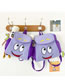 Fashion Purple Trumpet Mercerized Cotton Cartoon Large Capacity Backpack