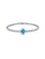 Fashion Blue Copper Four-leaf Clover Diamond Geometric Bracelet