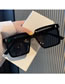 Fashion Transparent Blue All Gray Square Rice Nail Large Frame Sunglasses