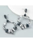 Fashion Color Alloy Diamond Cutout Round Stud Earrings