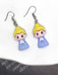 Fashion Blue Resin Cartoon Cartoon Character Earrings
