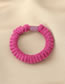 Fashion Rose Red Solid Color Pleated Hair Tie