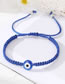 Fashion Blue Resin Diamond Eye String Braided Bracelet