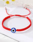 Fashion Red Resin Diamond Eye String Braided Bracelet