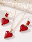 Fashion Heart Necklace Alloy Glass Heart Necklace