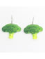 Fashion Green Acrylic Cauliflower Stud Earrings