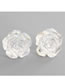 Fashion White Flower Resin Rose Stud Earrings