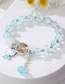 Fashion White Glass Beaded Fishtail Bracelet
