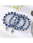 Fashion Blue Large Bead Palm Bracelet Resin Eye Beaded Palm Bracelet