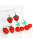 Fashion Small Strawberry Resin Strawberry Stud Earrings