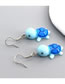Fashion Blue Resin Turtle Stud Earrings