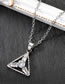 Fashion Heptagon Necklace Titanium Diamond Sun Necklace