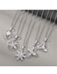 Fashion Pentagonal Necklace Titanium Diamond Pinwheel Necklace