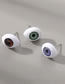 Fashion Green Resin Simulation Eyeball Stud Earrings