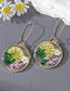 Fashion Yellow Transparent Preserved Flower Earrings