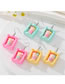 Fashion Pink Resin Simulation Stereoscopic Crib Stud Earrings
