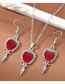 Fashion Mirror Set Resin Small Mirror Necklace Stud Earrings Set