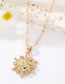 Fashion Diamond Flower Necklace Alloy Diamond Sun Necklace