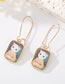 Fashion Cat Necklace Alloy Mummy Print Square Necklace