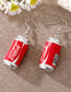 Fashion Pepsi Earrings Resin Beverage Bottle Stud Earrings