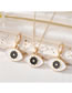 Fashion Black Suit Alloy Diamond Eye Necklace Earring Set