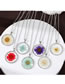 Fashion White Daisy Silver 1 Resin Preserved Flower Round Necklace