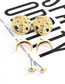 Fashion Three Pairs Of Alloy Earrings Alloy Moon Face Mask Stereo Stud Earrings Set