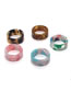 Fashion Leopard Print Ring Acetate Gradient Marble Ring