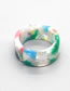 Fashion Blue Pink Ring Acetate Gradient Marble Ring