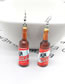 Fashion Yellow Three-dimensional Simulation Beer Bottle Earrings