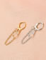 Fashion Gold Bronze Zirconium Cross Chain Drop Earrings